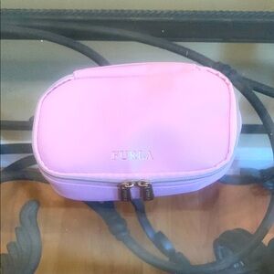 FURLA pink jewelry travel zip case